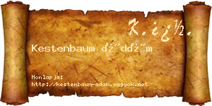 Kestenbaum Ádám névjegykártya