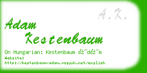 adam kestenbaum business card
